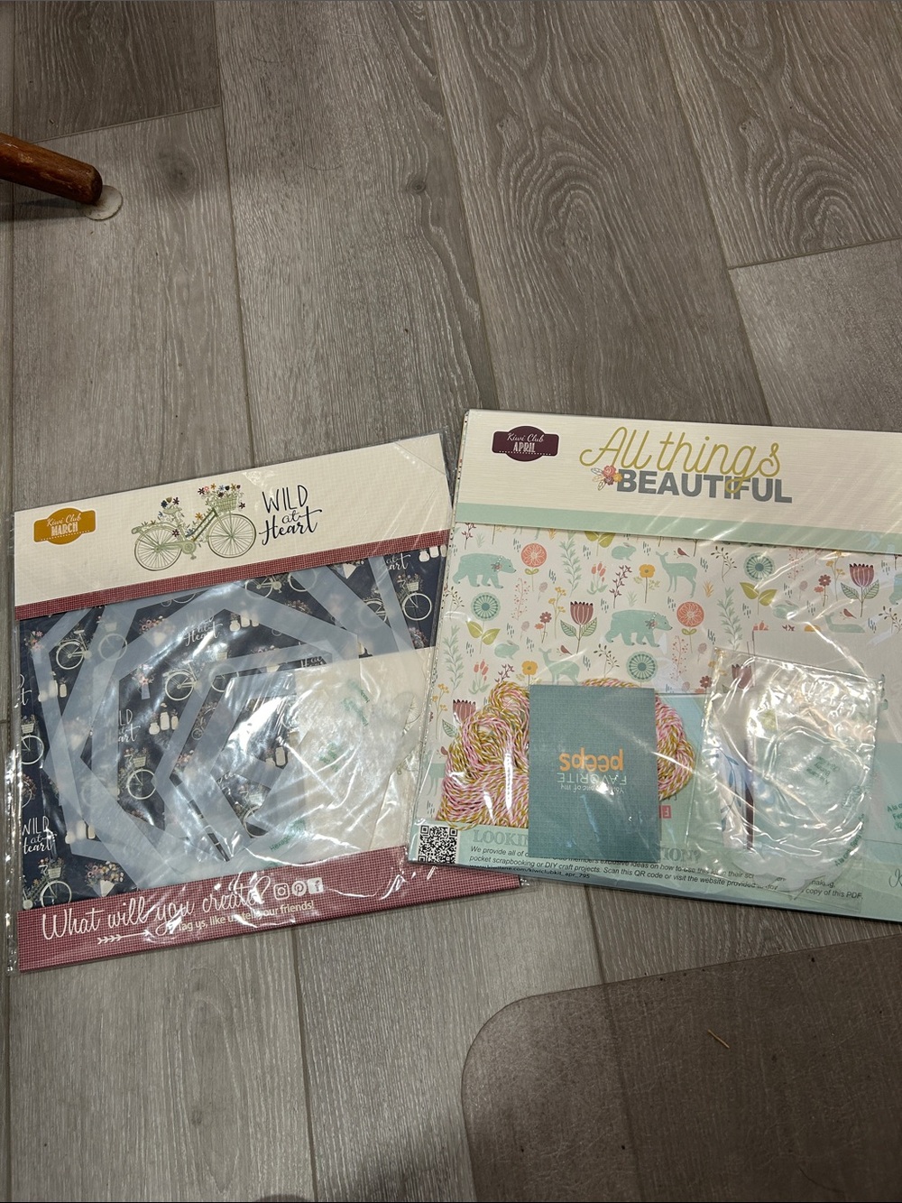 Kiwi lane Paper Pack Bundle - Floral & Bicycle Prints. New